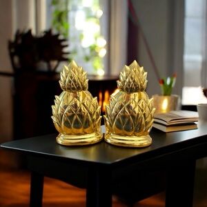 Vintage brass  Pineapple  🍍 bookends Decor Set